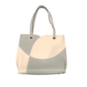 Mellow World Shoulder Satchel - Beautiful Dusty Blue Gray and Cream